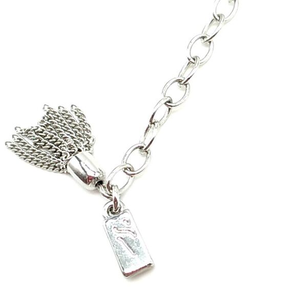 Designer Dainty Multi-Strand Chain Necklace Small Radial Disc Dangles Silver-ton - Picture 13 of 16